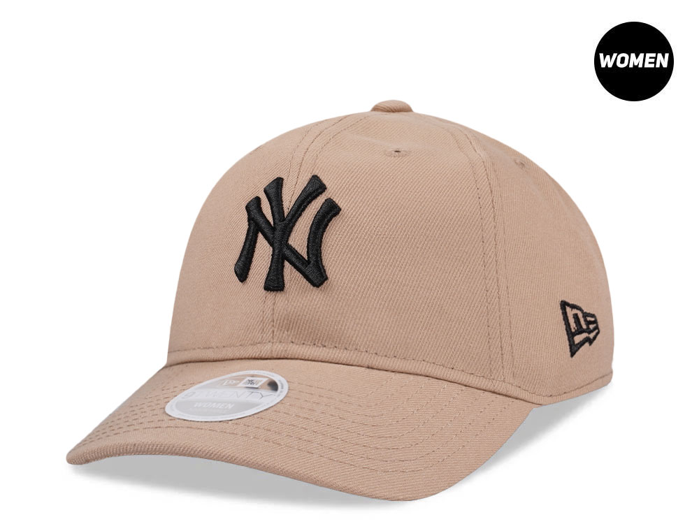 New Era New York Yankees Camel Black Womens 9Twenty Strapback Hat