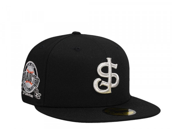 New Era San Jose Giants 25th Anniversary Black Silver Prime Edition 59Fifty  Fitted Hat